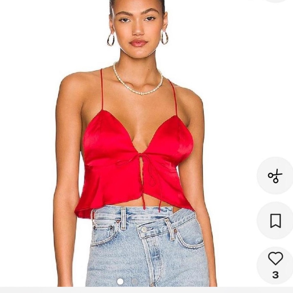 Revolve Superdown Scarlet Satin top
